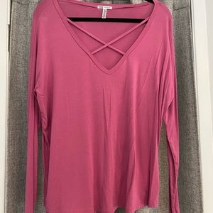 VS PINK pink cross long sleeve
